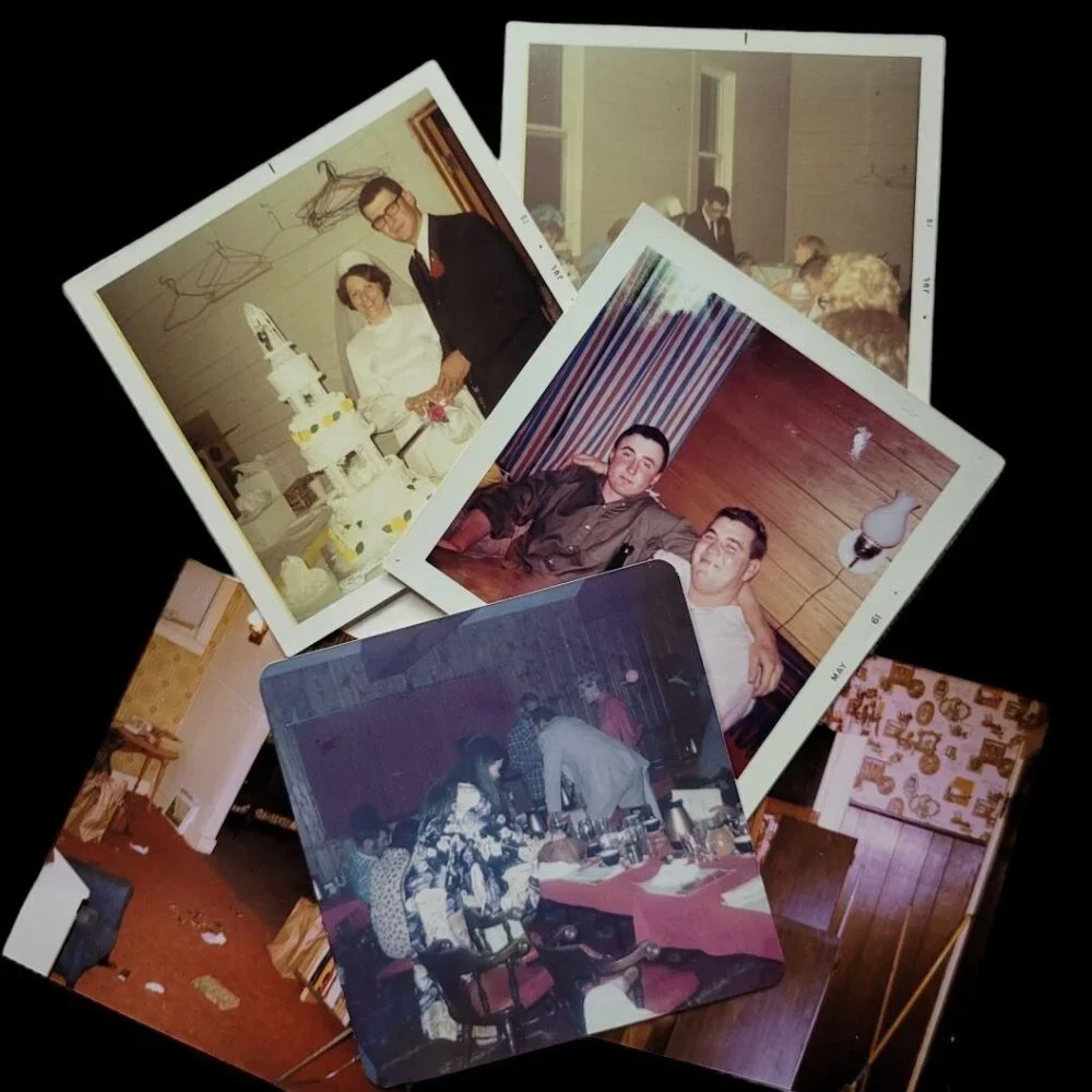 Lot of 6 Vintage Photographs Ephemera Wedding 1960s 1970s Color Pictures‎